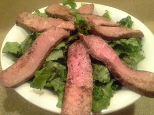 This is the perfect cut of beef to add to a salad--not fatty but still juicy and with great flavor and texture.