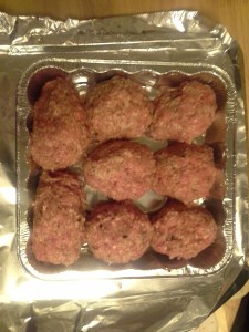 Let the meatballs get friendly with each other.