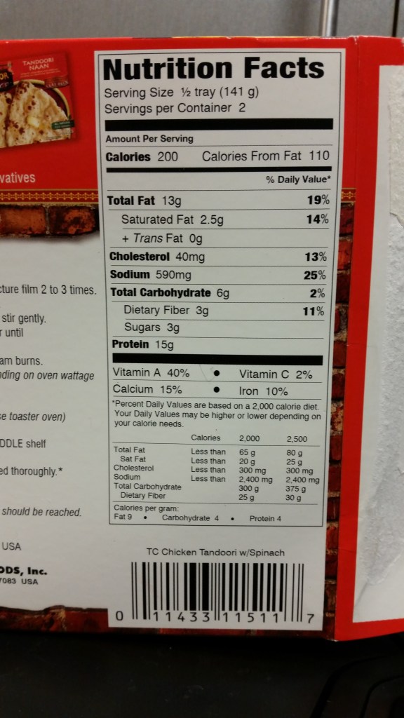 Tandoor Chef Chicken Tandoori with Spinach