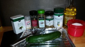 Ingredients for Roasted Parmesan-Crusted Zucchini