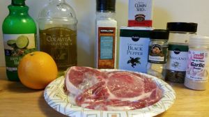 Orange and Lime Marinated Pork Chops Ingredients